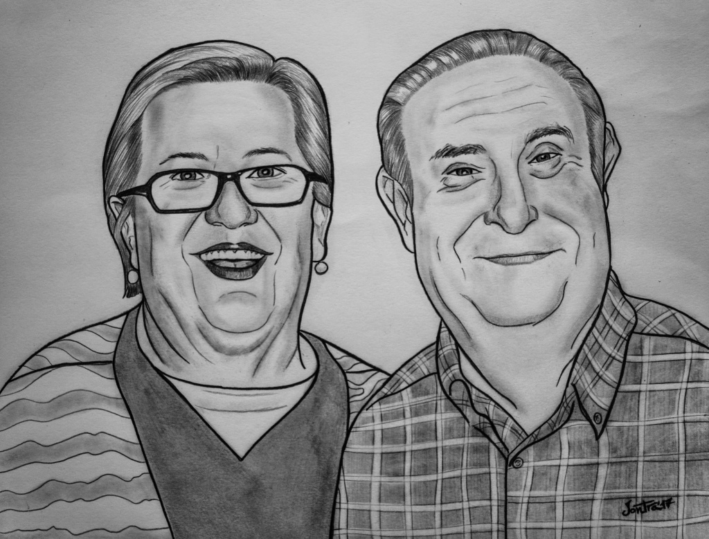 Retrato de Josemari y Angelines, por Jontra